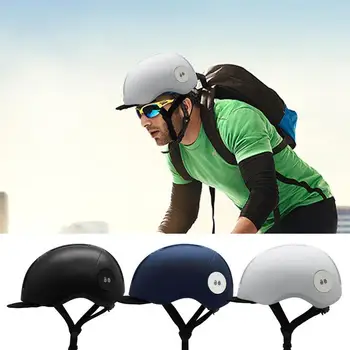 Мотоциклетный защитный полушлем, велосипедная шляпа со съемным козырьком, защита для езды на горных и шоссейных велосипедах, аксессуары для мотоциклов 9
