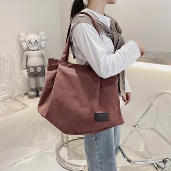 Моющаяся холщовая большая сумка, портативная сумка через плечо, Корейская версия, Студенческая сумка большой емкости, сумка для мамы, сумка для прилива, сумка 18