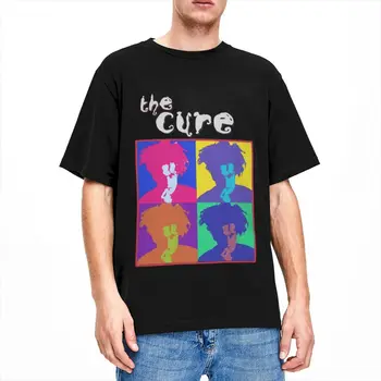 Мужская Женская футболка The Cure в стиле поп-арт, рок-группа, одежда из 100% хлопка, уличная одежда, футболки с круглым вырезом и короткими рукавами, футболки с графическим принтом 10