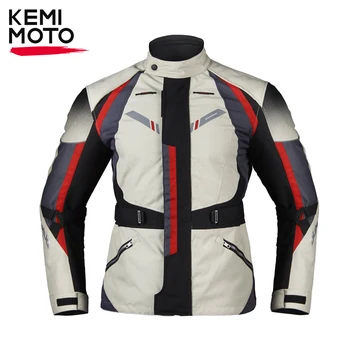Мужская мотоциклетная куртка KEMIMOTO, внедорожная куртка, противоударная защита для тела, водонепроницаемая зимняя одежда для езды на мотоцикле, защищающая от холода 16