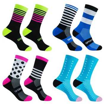 Мужские велосипедные носки для активного отдыха, удобные баскетбольные Спортивные носки для бега, высококачественные велосипедные носки для шоссейных велосипедов MTB, 3 цвета 12