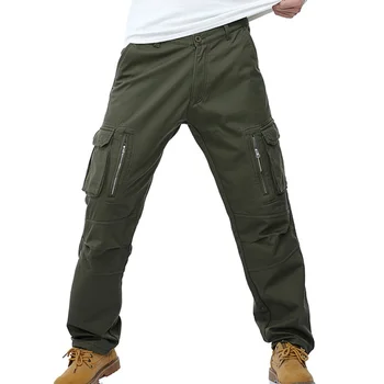Мужские демисезонные комбинезоны большого размера с несколькими карманами, брюки для пеших прогулок, тренировок, скалолазания, военные тактические Тонкие хлопчатобумажные брюки 19