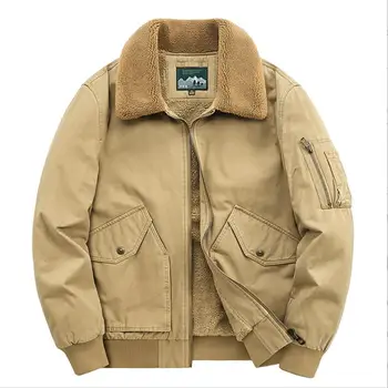Мужские зимние куртки-бомберы, повседневные куртки-карго с несколькими карманами, высококачественные мужские хлопковые зимние пальто, Тонкие теплые парки, Размер 5XL 2