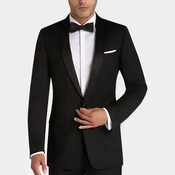 Мужские костюмы для свадьбы 2023, черный пиджак, брюки, приталенный костюм из двух частей, шаль с лацканами, Элегантные наряды для официальных мероприятий, сшитые на заказ 20