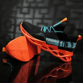 Мужские кроссовки для бега, дышащая сетчатая обувь для фитнеса, уличная обувь без застежки, легкая шнуровка для прогулок по спортзалу на открытом воздухе 9