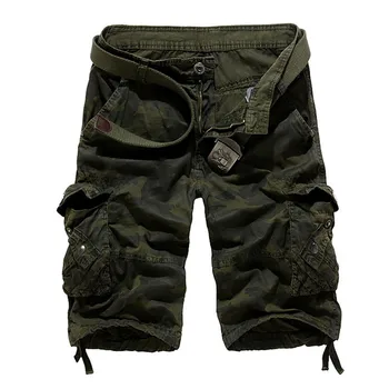 Мужские Новые хлопковые комбинезоны с несколькими карманами на пуговицах, шорты, Модные брюки-карго, Носки-карго, 66 брюк для мужчин