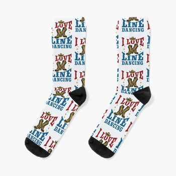 Мужские носки I Love Line Dancing Socks, роскошные носки 11