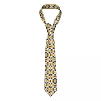 Мужской галстук, тонкий, обтягивающий Галстук в этническом стиле бохо, геометрический галстук, модный галстук в свободном стиле, мужской галстук для вечеринки, свадьбы 9