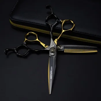 Набор ножниц для волос Nepurlson 6 дюймов 440C Профессиональные парикмахерские ножницы для филировки волос Парикмахерские Ножницы для стрижки волос 15