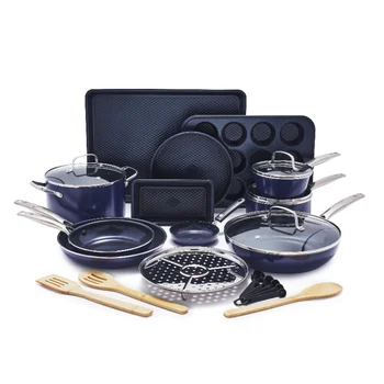 Набор посуды Blue Diamond 20шт, Набор кастрюль и сковородок Bluecookware наборы посуды кастрюли и сковородки 11