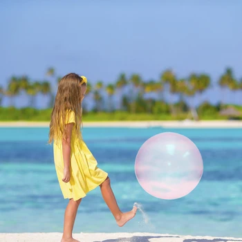 Надувной шар-пузырь для взрослых и детей, наполненный водой шар-игрушка для пляжа, сада, вечеринки у бассейна, водных видов спорта 11