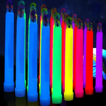 Наружные Светящиеся Сигнальные Палочки Флуоресцентно Светящийся Реквизит для вечеринки Палочка для аварийного освещения кемпинга Инструмент для выживания 6 дюймов 18
