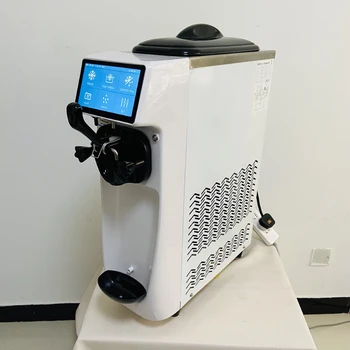 Настольная маленькая машина для приготовления мягкого мороженого PBOBP с 3 вкусами, функция предварительного охлаждения и консервирования 110 В 220 В 1