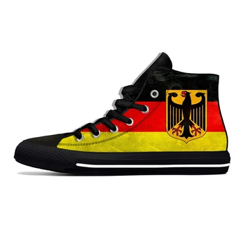 Немецкий Флаг Республики Германия Патриотическая Модная Повседневная тканевая обувь с высоким берцем Легкие Дышащие Мужские И Женские кроссовки с 3D принтом 11