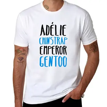 Новая футболка Adélie, Chinstrap, Emperor, Gentoo, возвышенная футболка, одежда для хиппи, забавные футболки, футболка с аниме, мужская футболка