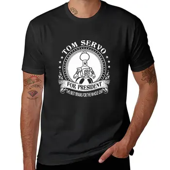 Новая футболка Tom Servo для президента, короткая футболка, летний топ, короткие мужские футболки с длинным рукавом 5