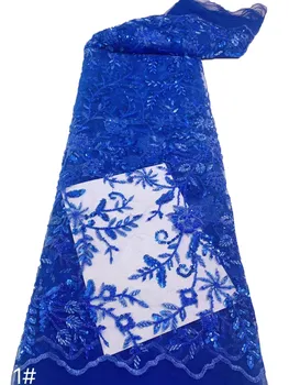 Новое высококачественное кружево с объемной вышивкой бисером и блестками, высококачественная модная ткань для вечернего платья Qipao