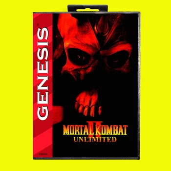 Новое поступление игрового картриджа Mortal Kombat II без ограничений, 16-битная игровая карта MD с розничной коробкой для Sega Mega Drive 15