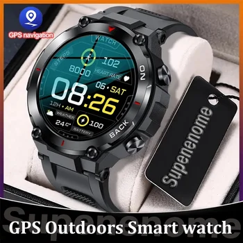Новые GPS Позиционные Смарт-Часы Military Outdoor Sport Fitness Super Long Standby Smartwatch Man 5ATM Swiming Man Watch Для Xiaomi 9