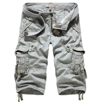 Новые брендовые мужские шорты-карго в стиле милитари, летние камуфляжные свободные шорты-карго, мужские камуфляжные летние короткие брюки, мужские шорты-карго 6