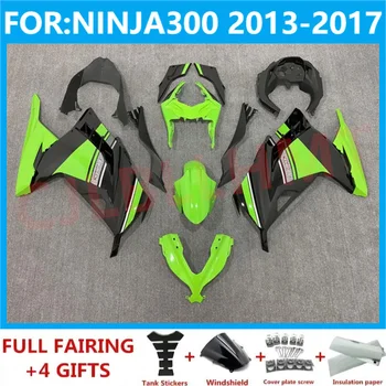 Новые комплекты обтекателей для мотоциклов ABS Подходят для ninja 300 ninja300 2013 2014 2015 2016 2017 EX300 ZX300R комплект обтекателей зеленый черный 20