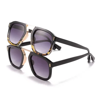 Новые мужские солнцезащитные очки в ретро-оправе с большой оправой, современные металлические солнцезащитные очки для переносицы UV400, устойчивые к ультрафиолетовому излучению.
