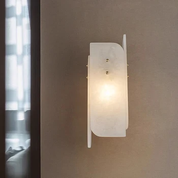 Новый дизайн мраморных настенных светильников с золотой аппликацией Murale AC110V 220V LED-бра для гостиной и спальни 3