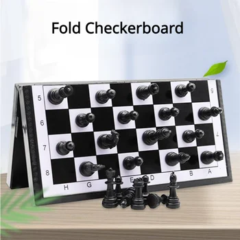 Новый международный игровой набор в Магнитные шахматы для начинающих родителей и детей, Интерактивная творческая складная Большая Шахматная доска, игра-головоломка 15