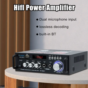 Новый Профессиональный Усилитель Динамиков Высокой мощности Домашний Усилитель Bluetooth H-ifi Аудио Усилитель Цифровой Усилитель AV-298BT UK 220V 15