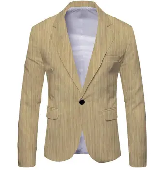 Новый стиль, мужские принтованные узоры, длинные рукава, повседневная хлопковая смесь, модный костюм на одной пуговице, куртка, пальто ABB407 15