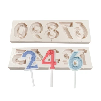 Номера свечей на день рождения, буквы, помадка, силиконовая форма для торта, форма для шоколада