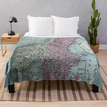 Норвегия и Швеция, винтажная карта, плед, покрывало для сна, декоративные одеяла для кровати, пушистые мягкие одеяла, предметы первой необходимости для комнаты в общежитии 19