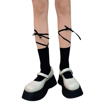 Носки до щиколоток в стиле лолиты, японские носки на шнуровке, летние носки до икр 20