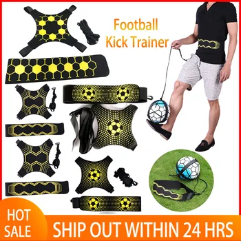 Оборудование для тренировки футбольного мяча Тренировочный футбольный мяч Регулируемый пояс для футбольного тренера Solo из нейлоновой ткани Эластичный вспомогательный фитнес 18