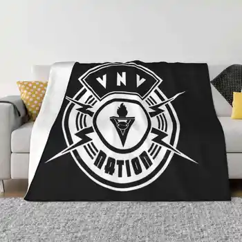 Одеяло Vnv Nation Band, Мягкое теплое портативное одеяло для путешествий, классический Черный флаг, электронный Sub Pop, автоматический Edm, ирландский Noire Mark 18