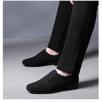 Оксфордская профессиональная обувь для латиноамериканских танцев для мужчин, обувь для современных бальных танцев, кроссовки для аэробики, мужская обувь для учителей танцев из ткани 1