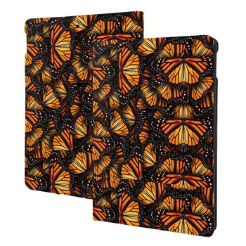 Оранжевый чехол Monarch Butterflies для iPad 2022 10,5-10,2 Дюймов с держателем для Карандашей, Искусственная кожа, Тонкий, Ударопрочный, Автоматический режим сна/Пробуждения 19