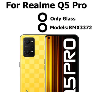 Оригинальная стеклянная крышка задней камеры Realme Q5 Pro со стеклянным объективом и клейкой наклейкой RMX3372 для замены деталей