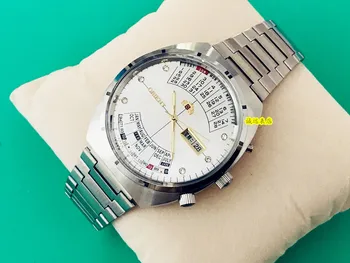 Оригинальные японские часы, вечный календарь Oriental Double Lion, полностью автоматические механические часы, часы с вечным календарем 20