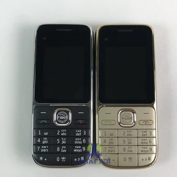 Оригинальный Мобильный Телефон C2 C2-01 с Кошерной Маркой 2G 3G Разблокирован, Сделано в Финляндии, Клавиатура на иврите и Силиконовый чехол для подарка 17