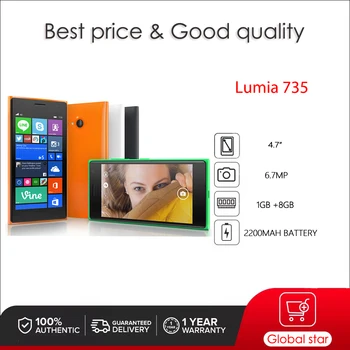 Оригинальный мобильный телефон Lumia 735 4G с двумя SIM-картами 4,7 