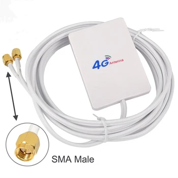 Панельная антенна 3G 4G LTE с высоким коэффициентом усиления, двухинтерфейсный разъем SMA, антенна маршрутизатора-модема