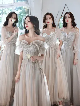 Платье подружки невесты женское летнее 2023 новое свадебное платье подружки невесты для сестринской группы, тонкое и длинное, обычно можно носить платье vestido 5