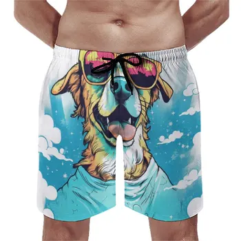 Пляжные шорты для собак Sky Crazy, забавные пляжные короткие штаны, мужские дизайнерские спортивные плавки для серфинга, идея подарка для быстросохнущих плавок 19