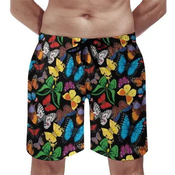 Пляжные шорты с бабочкой, летняя спортивная одежда с милым животным принтом, короткие брюки, Мужские удобные плавки с забавным дизайном Оверсайз 20
