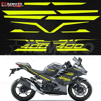 Подходит для мотоцикла Kawasaki NINJA400 EX400 наклейка для украшения кузова, наклейка на весь автомобиль, светоотражающая водонепроницаемая наклейка для комплекта 9