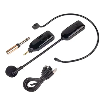 Портативный Прочный беспроводной микрофон 2,4 G, гарнитура, микрофон для обучения дикторов с усилителем голоса 5