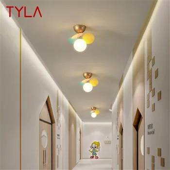 Потолочный светильник TYLA Nordic LED Macaroon Современная лампа для коридора и спальни в помещении напряжением 110-220 Вольт 14