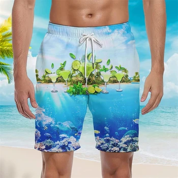 Празднуйте Гавайи, Графические шорты, брюки, пляжные шорты Y2k с 3D принтом в стиле хип-хоп, летние мужские и детские Гавайские купальники, Крутые плавки для серфинга 11