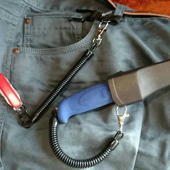 Практичный Выдвижной пластиковый эластичный веревочный брелок для ключей, наружное снаряжение, Телефон, инструменты, брелок для ключей, защита от потери, пружина для кемпинга 6